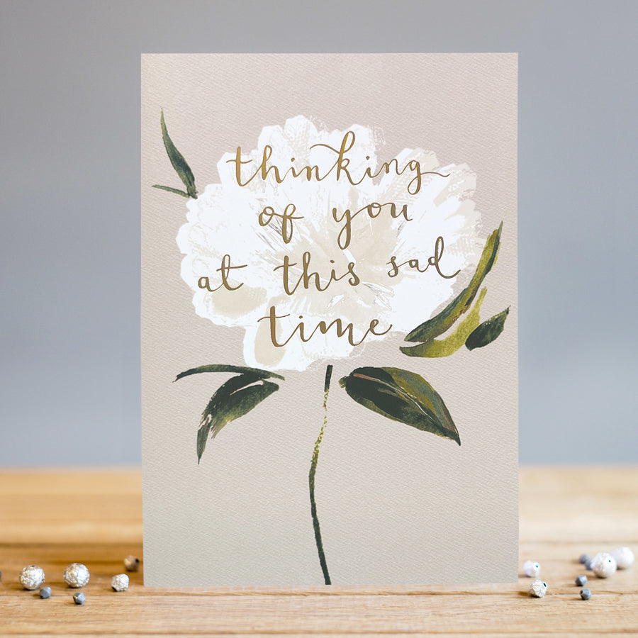 Louise Tiler Thinking of You At This Sad Time Floral Blank Card