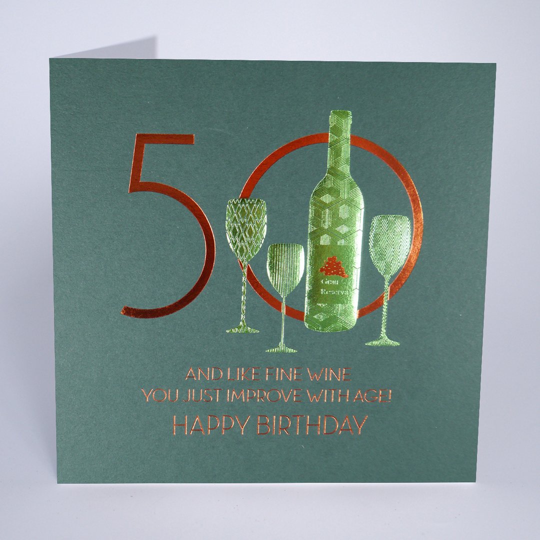 Five Dollar Shake Improve With Age 50th Birthday Card