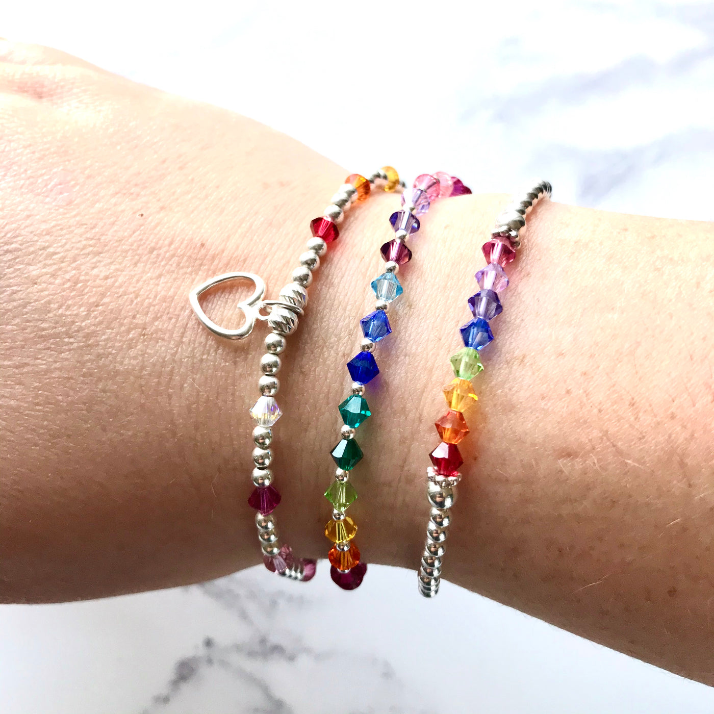 Jolu Jewellery Rainbow Positivity Kids/Teen Bracelet 🌈