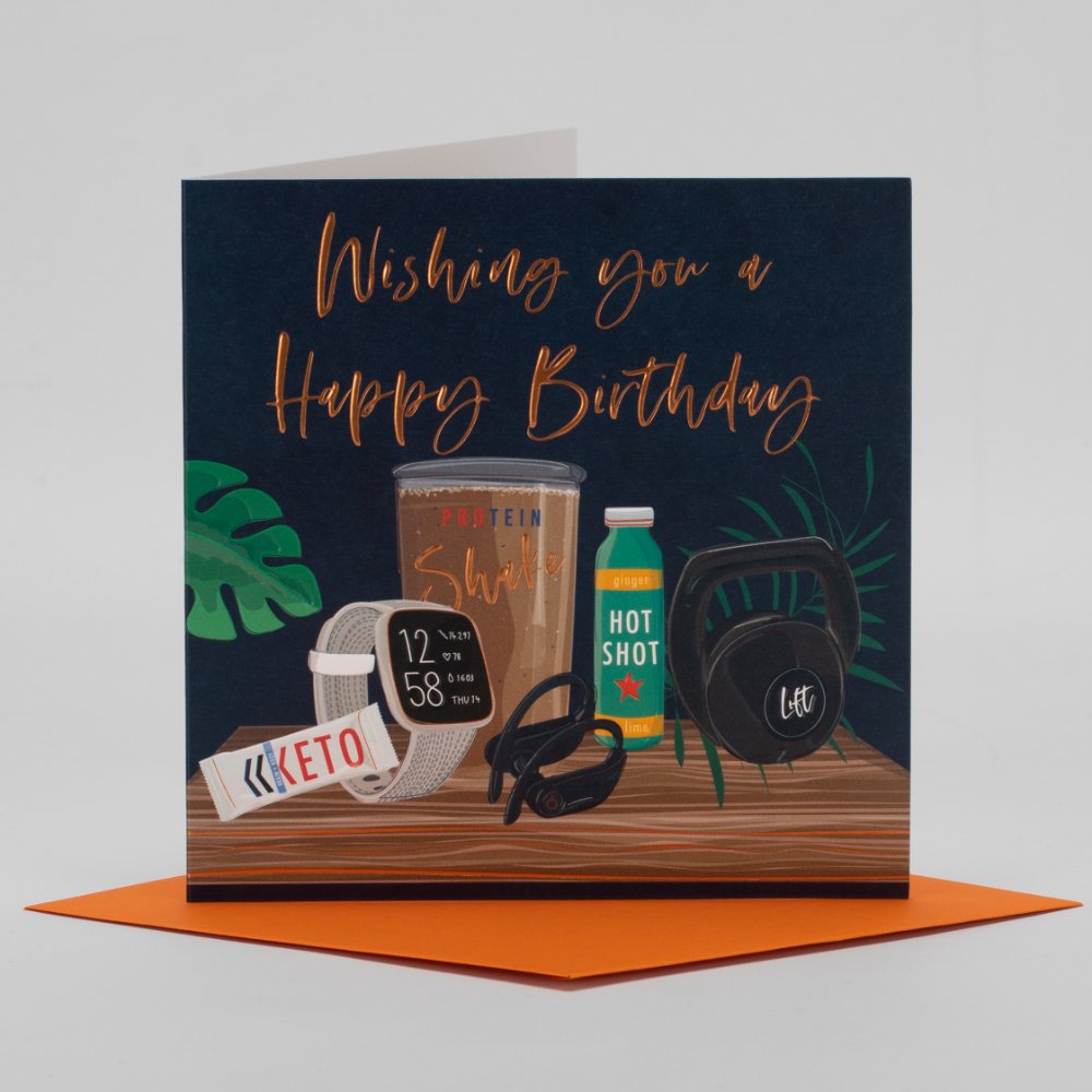 Belly Button Happy Birthday Fitness Card