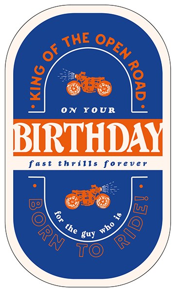 The Art File -Born to Ride Birthday Card