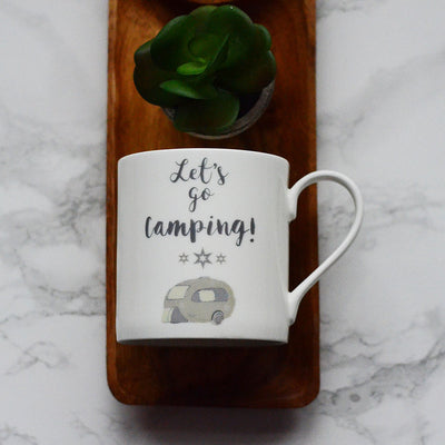 Dimbleby Ceramics Camping Fine Bone China Mug - Lets Go Camping
