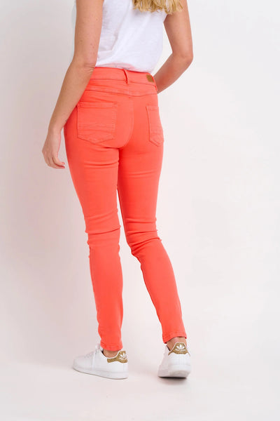 Brakeburn Orange Dianthus Slim Fit Jeans