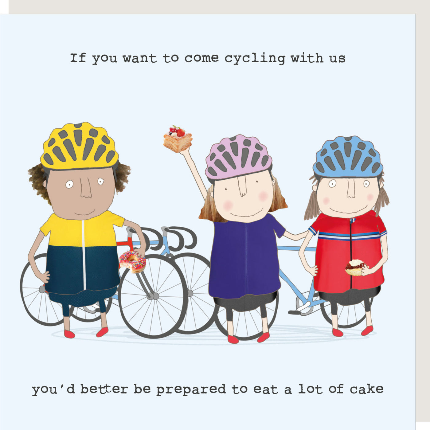 Rosie Made A Thing - Cycling Cake Girl- Blank Card