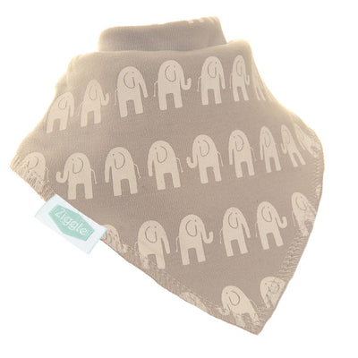 Ziggle White Elephants Dribble Bib