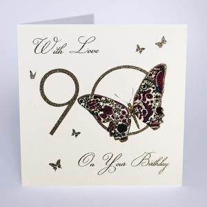Five Dollar Shake 90th Birthday Card - Butterfly