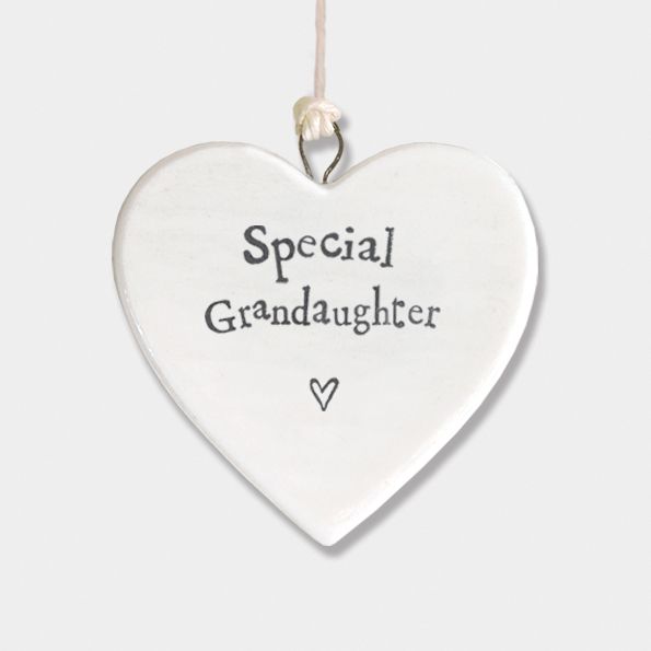 East of India Porcelain MINI Heart - Special Granddaughter