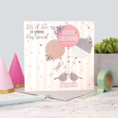 The Handcrafted Card Company Someone Very Special Balloon Birthday Card