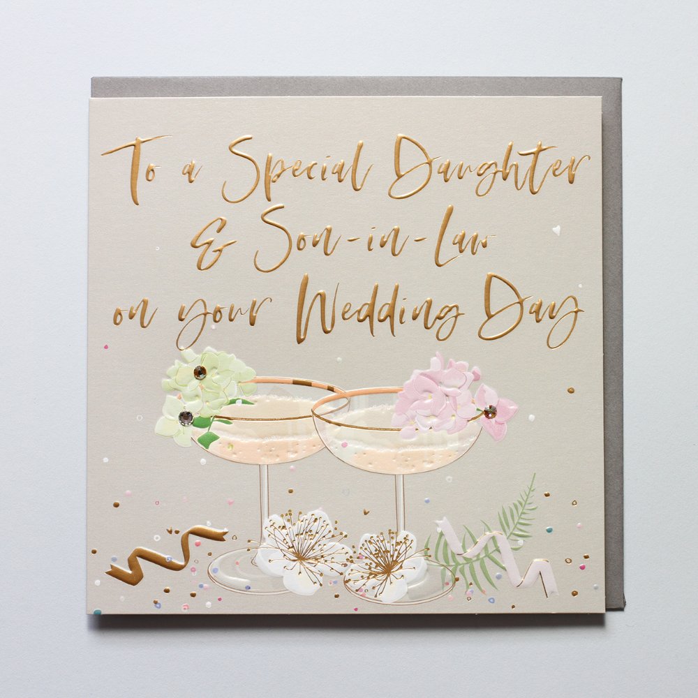 Belly Button Daughter & Son-in-Law Wedding Day Card