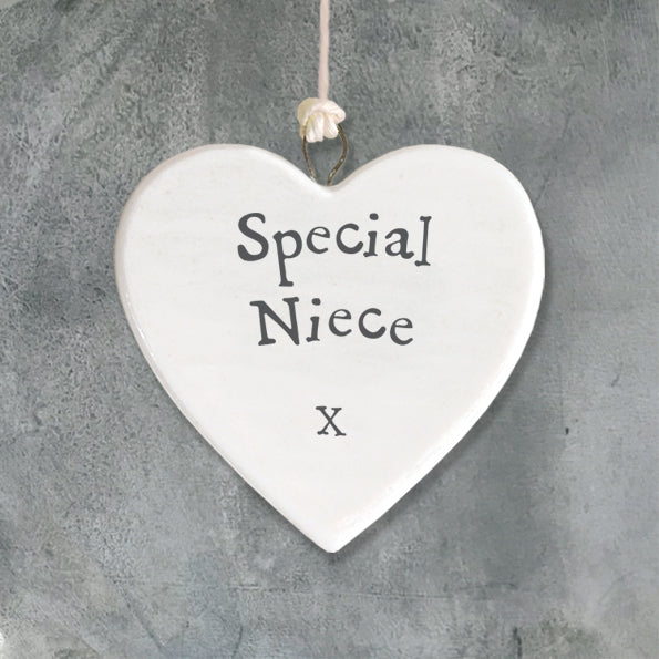 East of India Porcelain MINI Heart - Special Niece