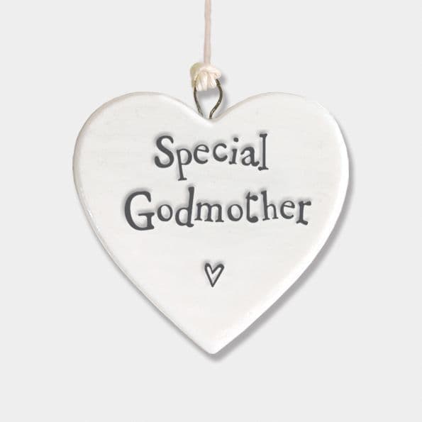 East of India Porcelain MINI Heart - Special Godmother