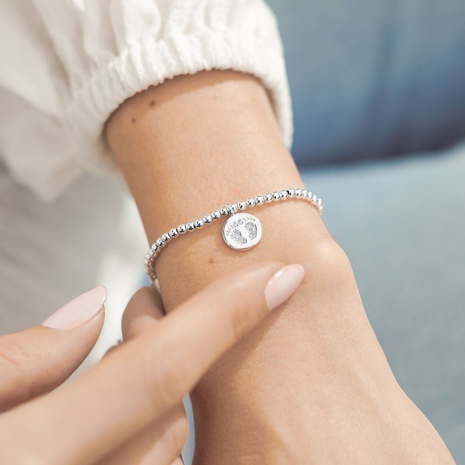 Joma Jewellery A Little &#39;Baby on the Way&#39; Silver Bracelet