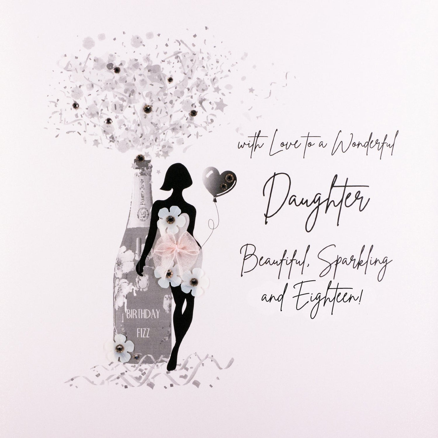 Five Dollar Shake LARGE Daughter 18th Beautiful Sparkling Birthday Card