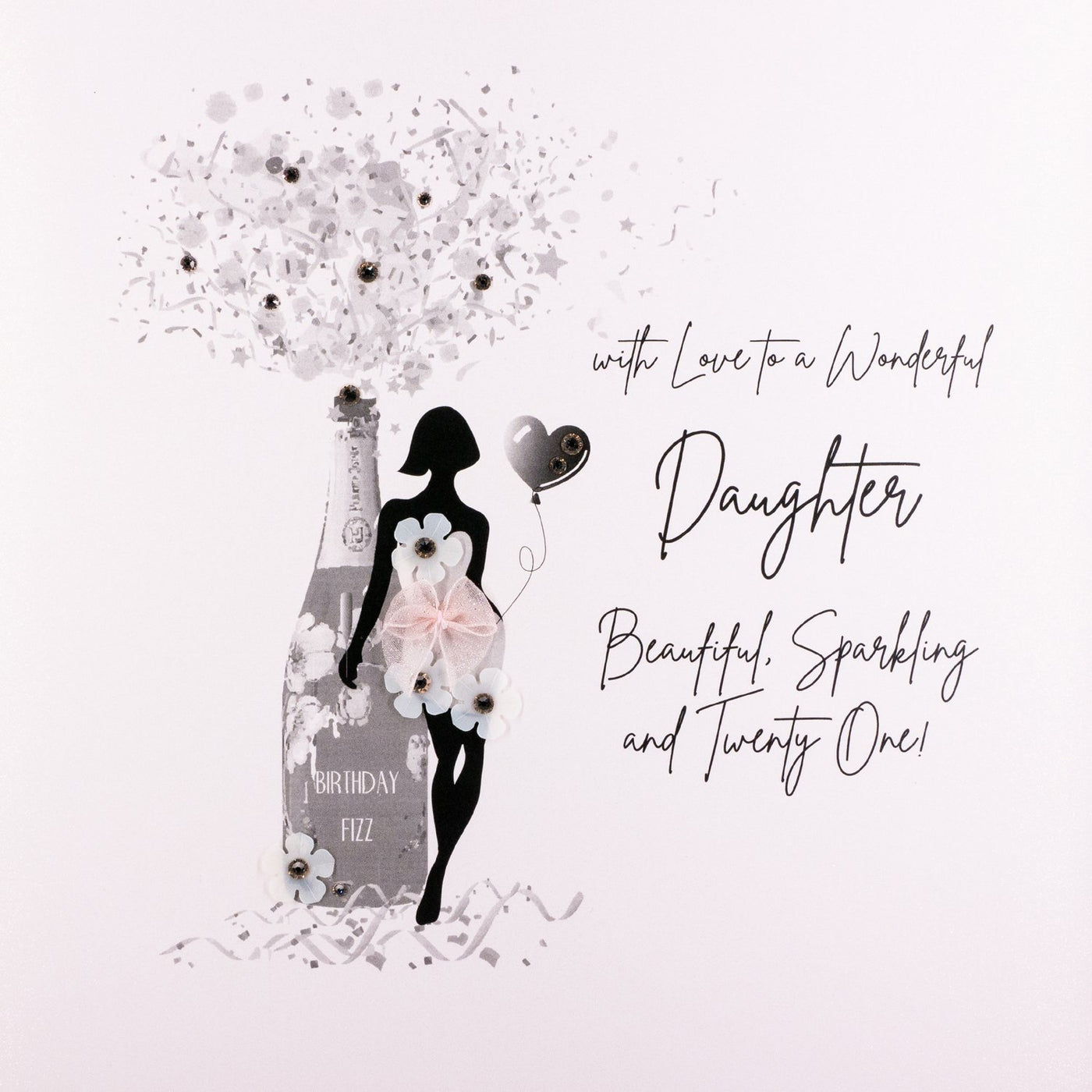 Five Dollar Shake LARGE Daughter Beautiful Sparkling & 21 Birthday Card