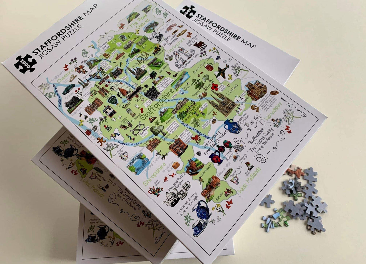 Emma Joustra 1000 piece Jigsaw Puzzle - Staffordshire Map