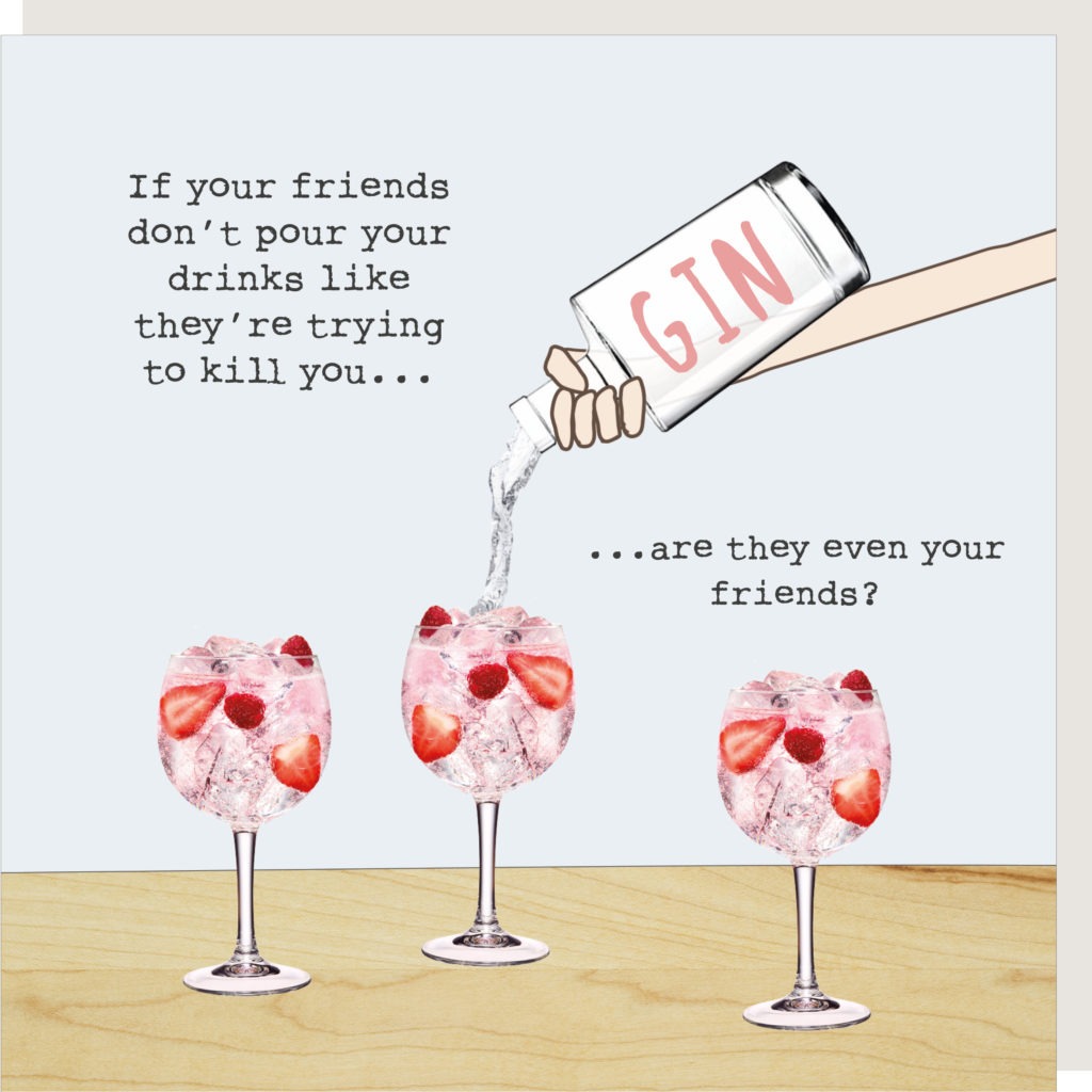 Rosie Made A Thing - Friends Pour Gin- Blank Card