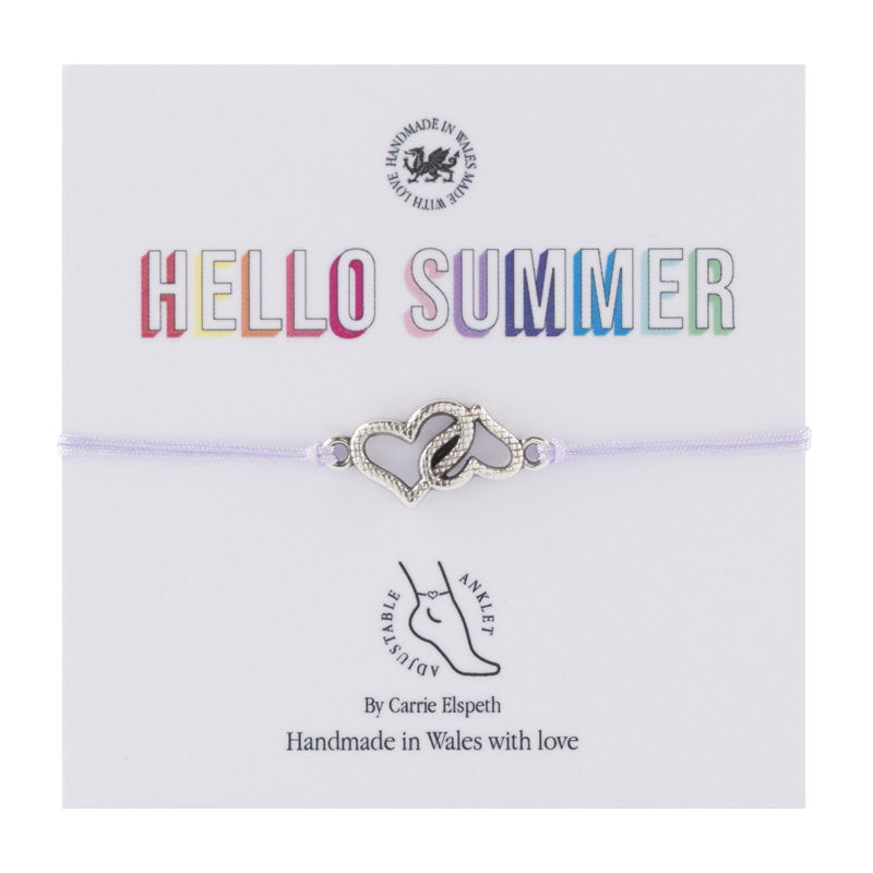 Carrie Elspeth Hello Summer Anklet - Entwined Hearts