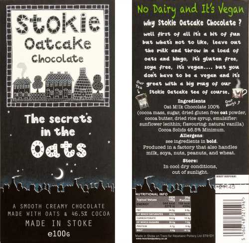 Stokie Oatcake Chocolate by Moorland Pottery