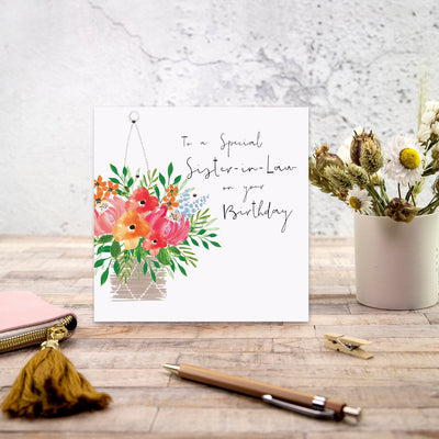 Special Sister-in-Law Flowers Card