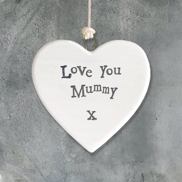 East of India Porcelain MINI Heart -Love you Mummy x