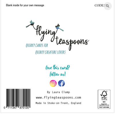 Flying Teaspoons Can’t Wait to Celebrate With You Blank Card