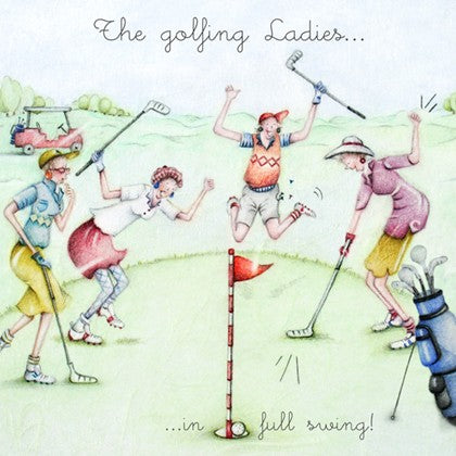 Berni Parker Blank Card - The Golfing Ladies