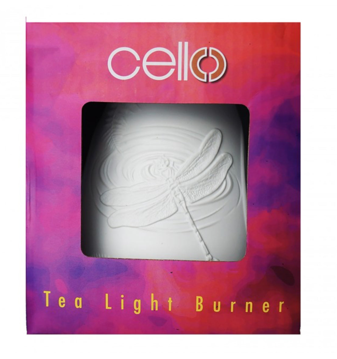 Cello Tealight Wax Melt Burner - Dragonfly Nature
