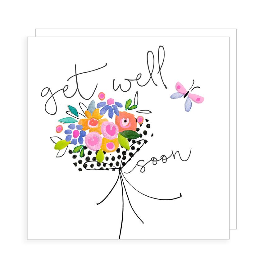 Rosanna Rossi Get Well Soon Bouquet Flowers Card