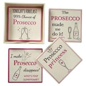 Transomnia Prosecco Coasters - Set of 4