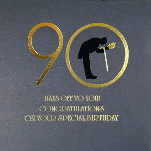 Five Dollar Shake 90 Hats off to You Birthday Card