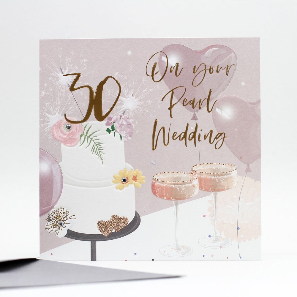 Belly Button 30 on your Pearl Wedding Anniversary Card