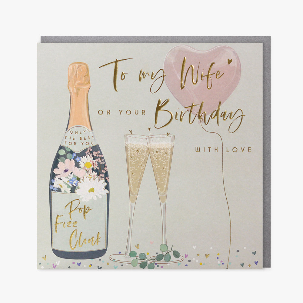 Belly Button Wife Birthday Pop Fizz Clink Card