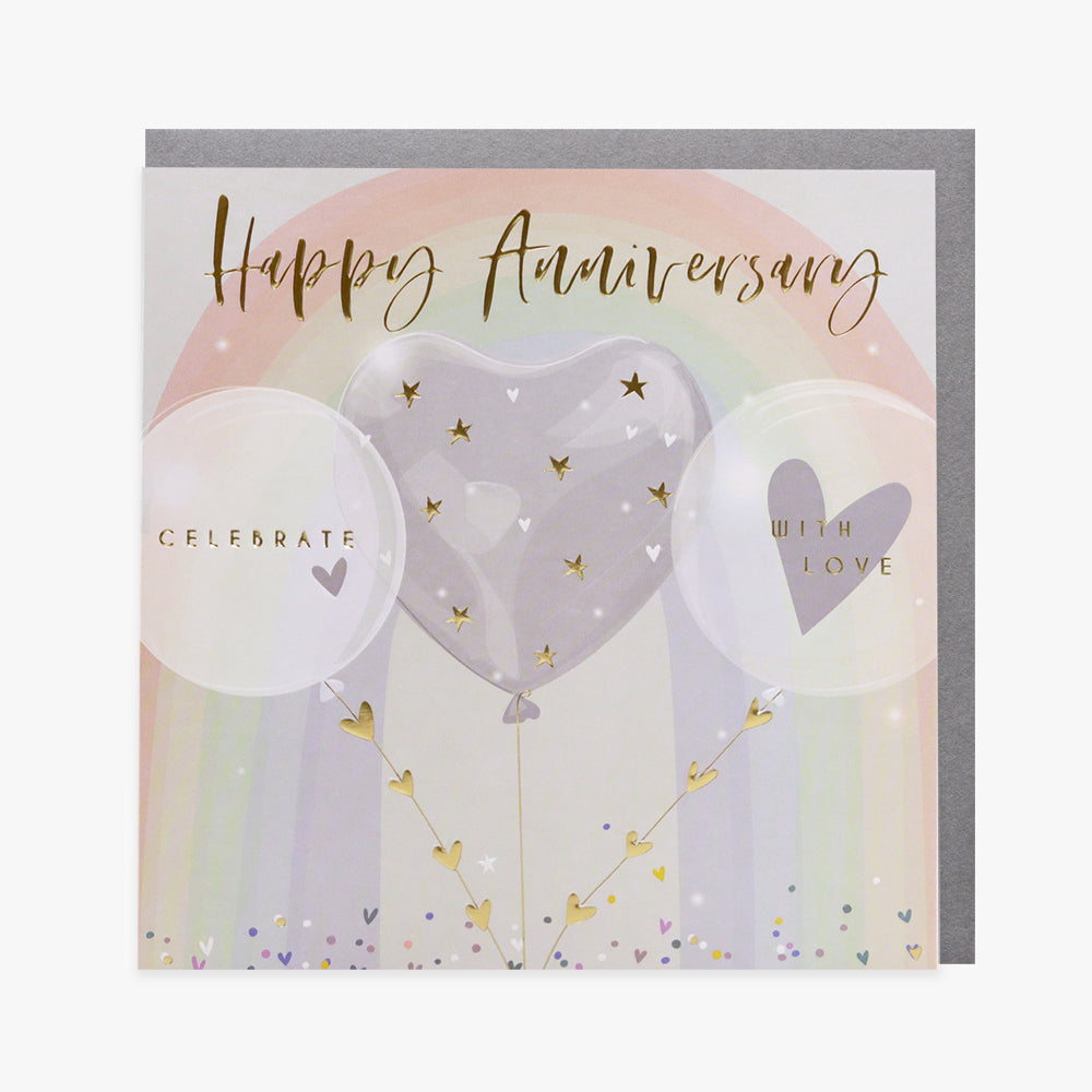 Belly Button Happy Anniversary Balloons Card