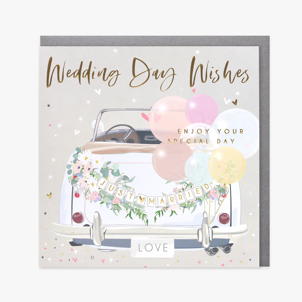 Belly Button Wedding Day Wishes Car Card