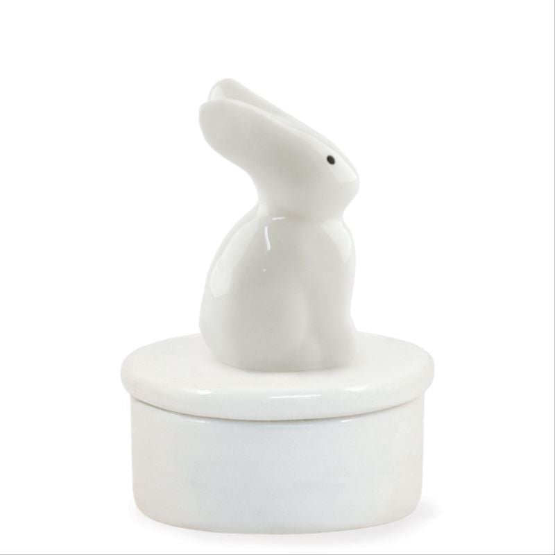 East of India Porcelain Bunny Pot Trinket