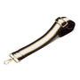 Elie Beaumont Designer BLACK GOLD & WHITE STRIPES Adjustable Crossbody Bag Strap (GOLD Fittings)