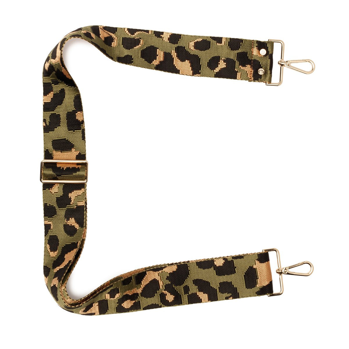 Elie Beaumont Designer OLIVE GREEN LEOPARD khaki Adjustable Crossbody Bag Strap