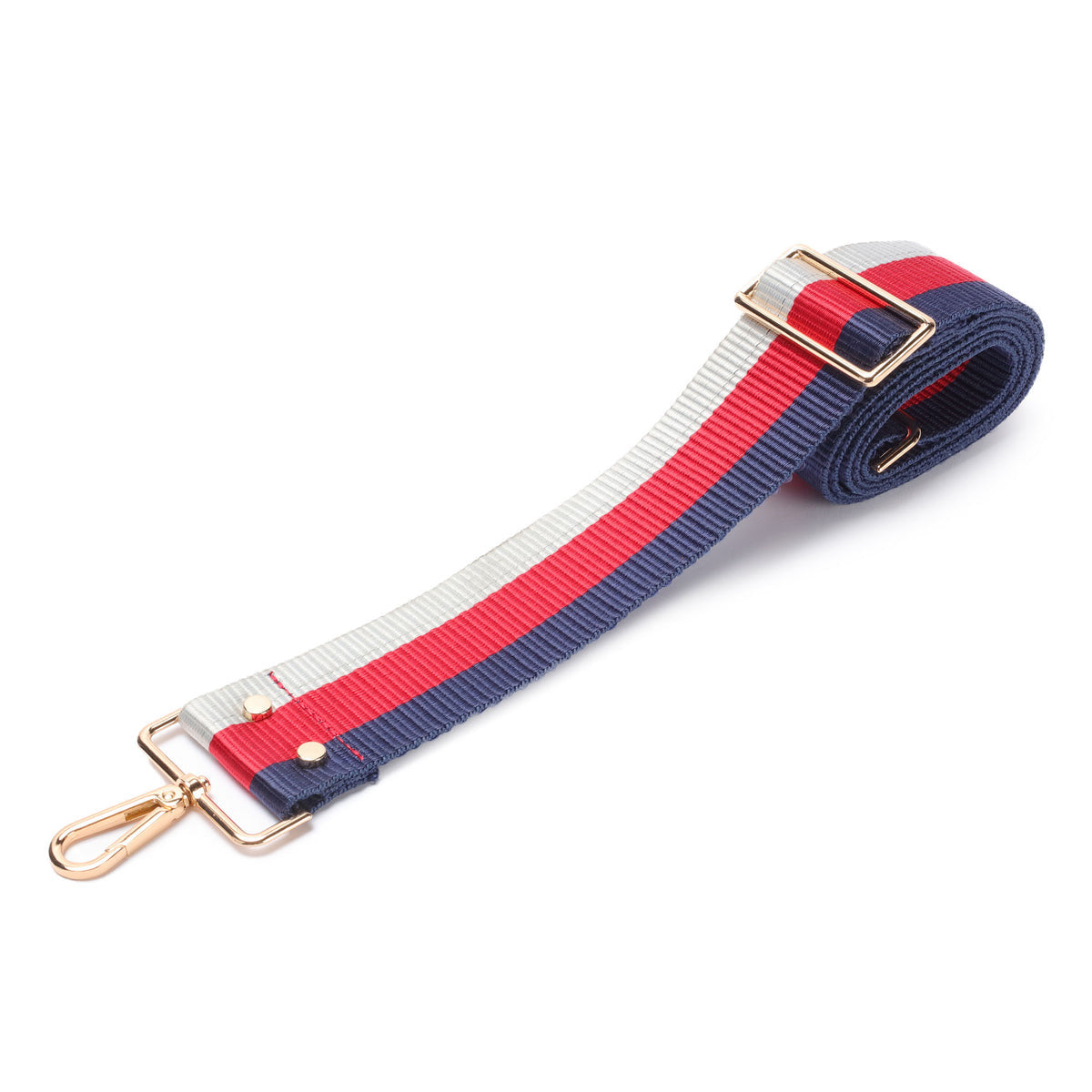 Elie Beaumont Designer TRI-COLOUR Red/White/Blue Stripe Adjustable Crossbody Bag Strap