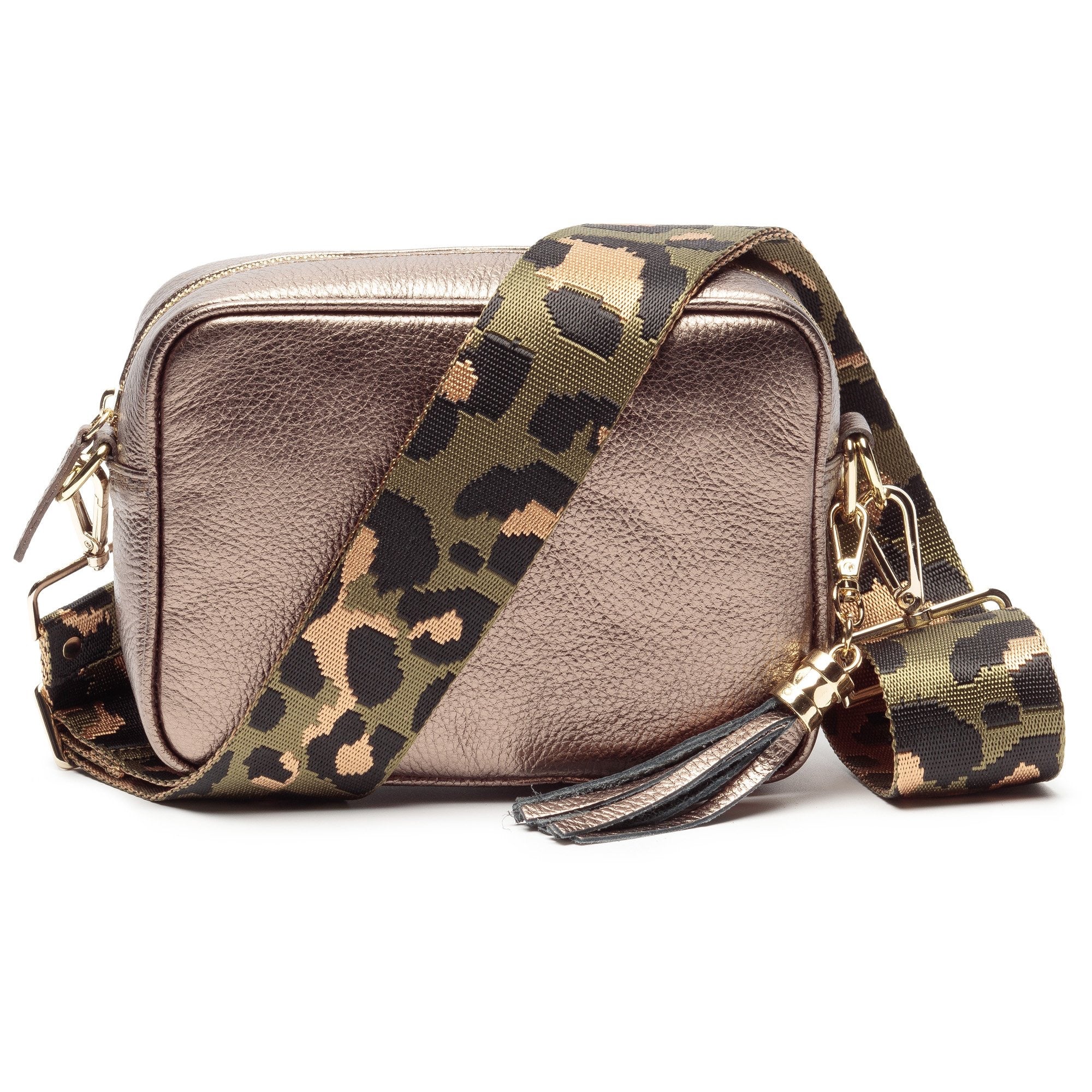 Elie Beaumont Designer Leather Crossbody Bag - Bronze (GOLD Fittings)
