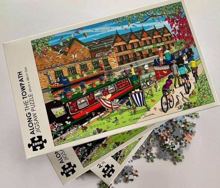 Emma Joustra 1000 piece Jigsaw Puzzle - Along the Towpath Stone