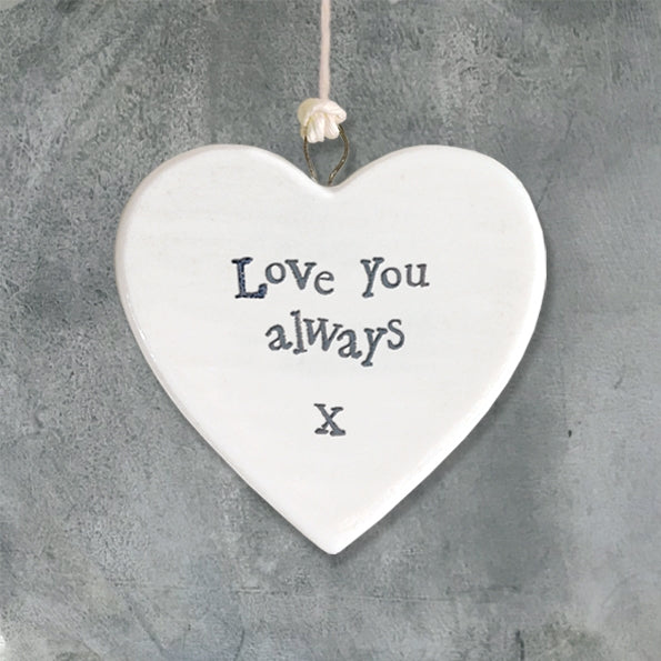 East of India Porcelain MINI Heart -Love you Always x