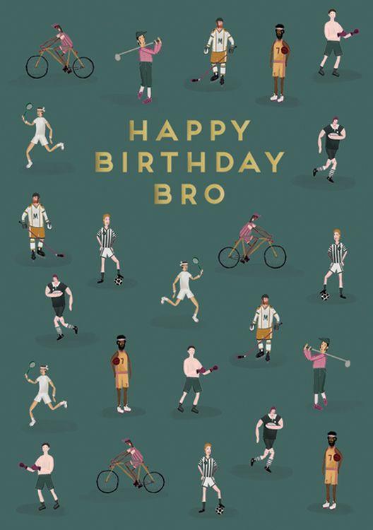 The Art File - Sporting Brother Birthday Card