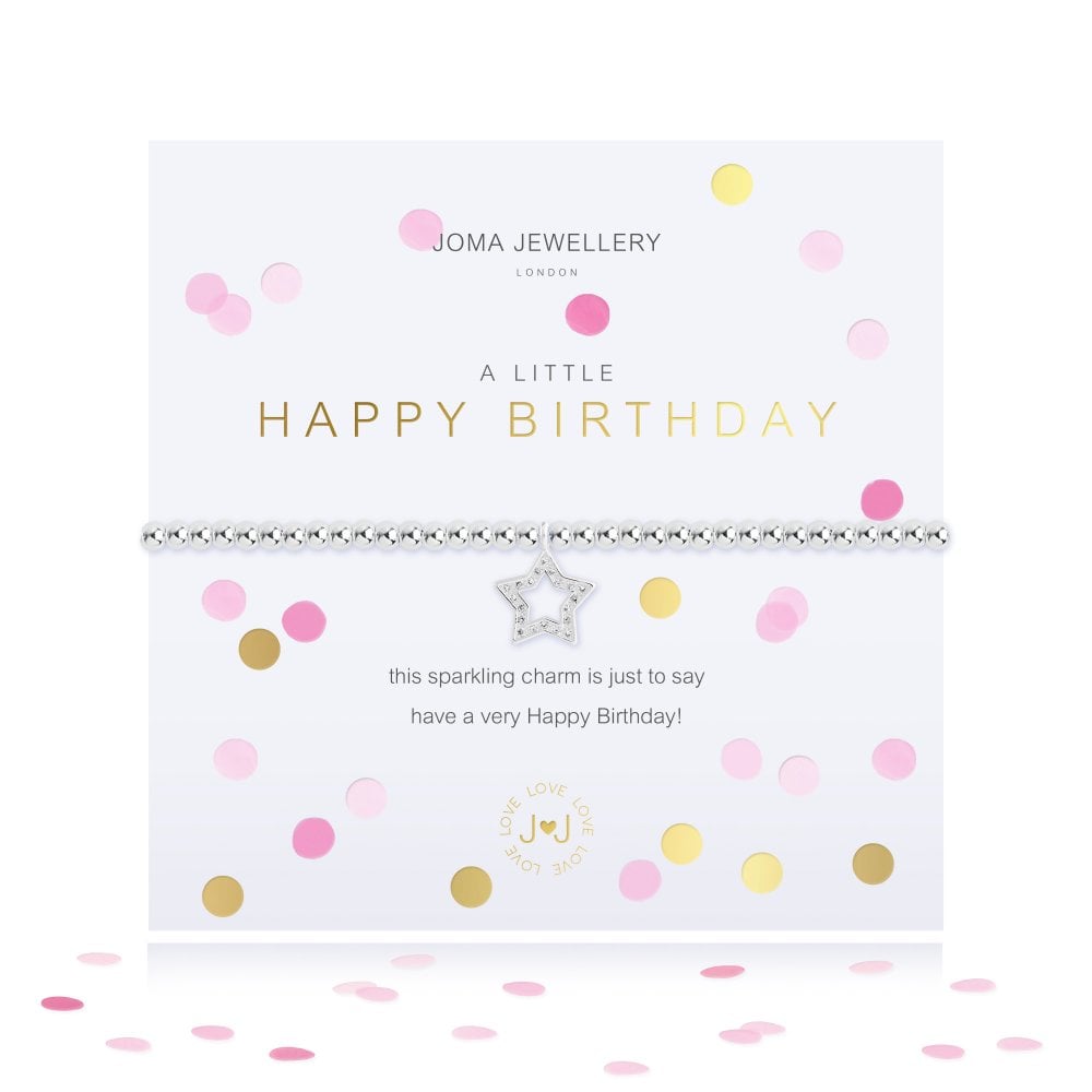 Joma Jewellery Confetti Happy Birthday Bracelet