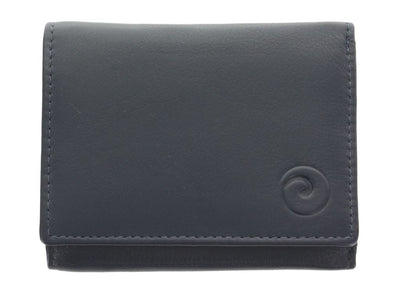 Mala Leather Origin Compact Purse with RFID Protection (3273 5)- Navy