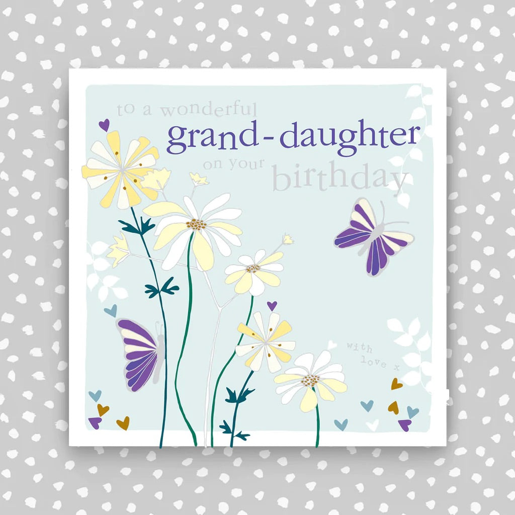 Molly Mae Wonderful Granddaughter Butterfly Floral Birthday Card