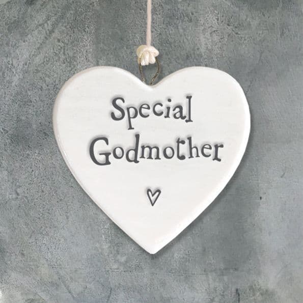 East of India Porcelain MINI Heart - Special Godmother