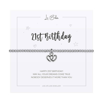 Lu Bella  - 21st Birthday Sentiments Bracelet