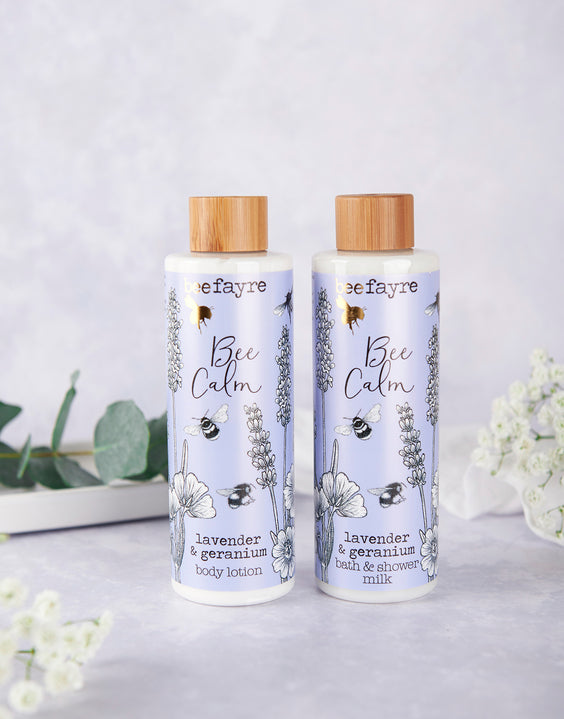 Beefayre Bee Calm- Lavender &amp; Geranium Bath &amp; Shower Milk 250ml