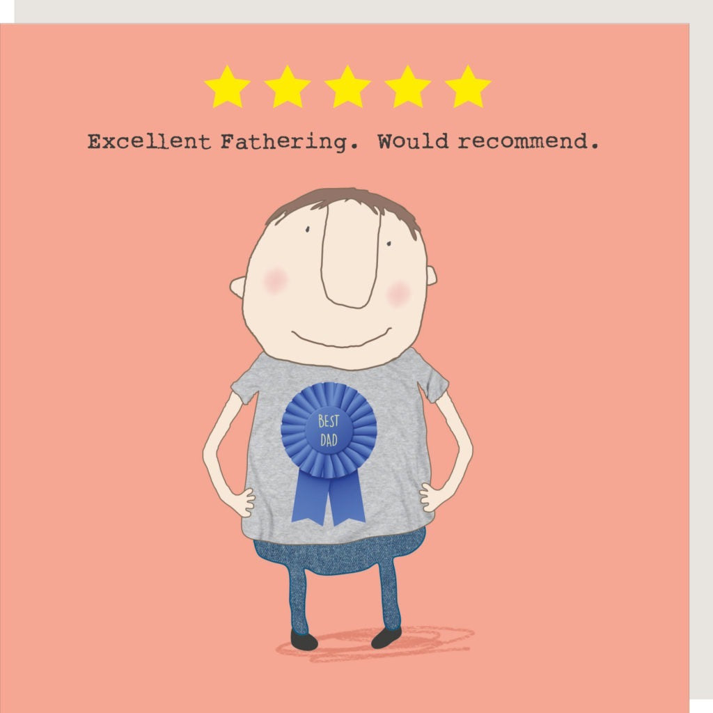 Rosie Made A Thing - Five Star Excellent Fathering - Blank Card