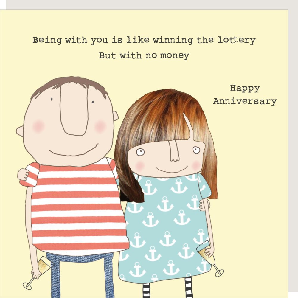 Rosie Made A Thing - Lottery - Anniversary Card